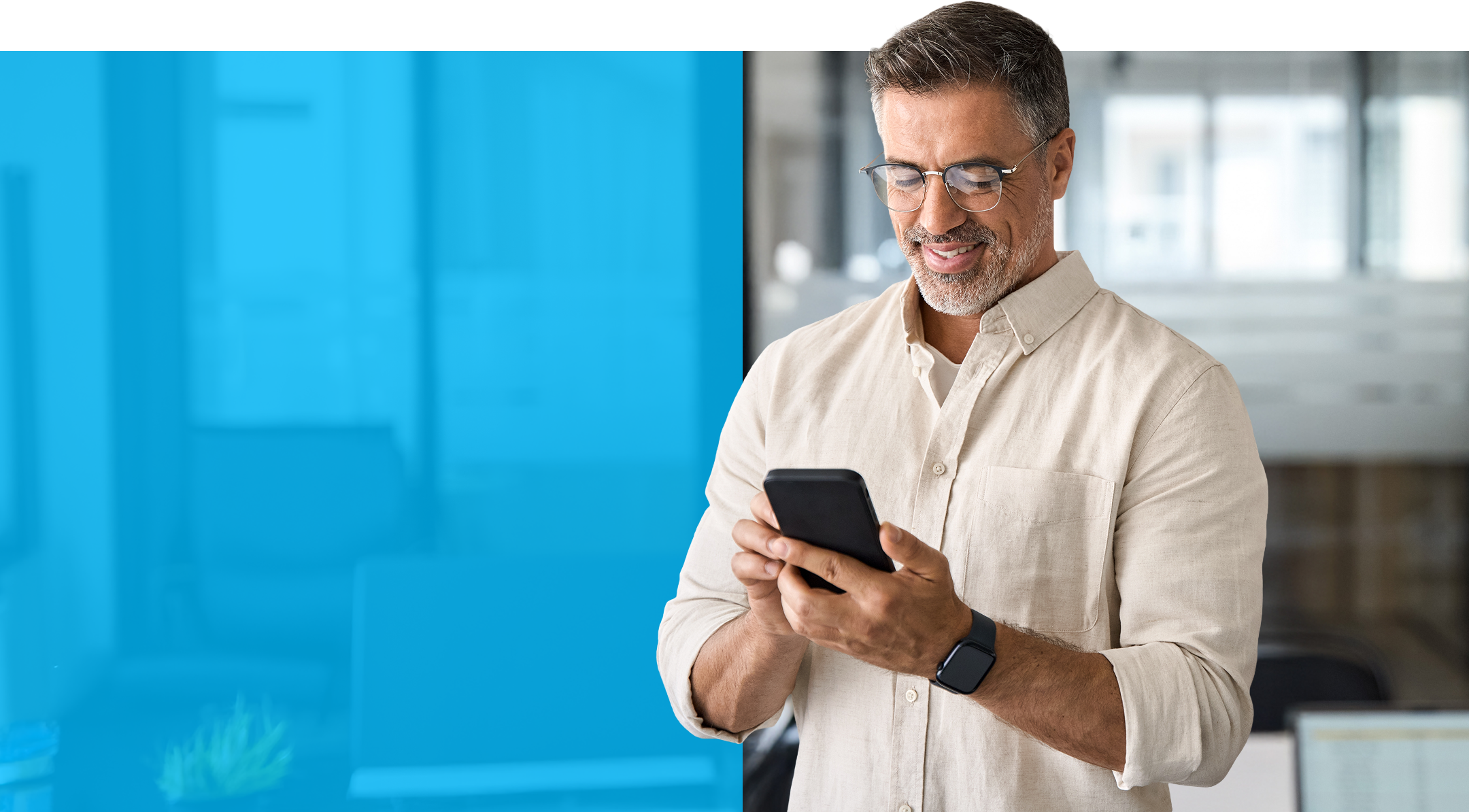 Man using phone