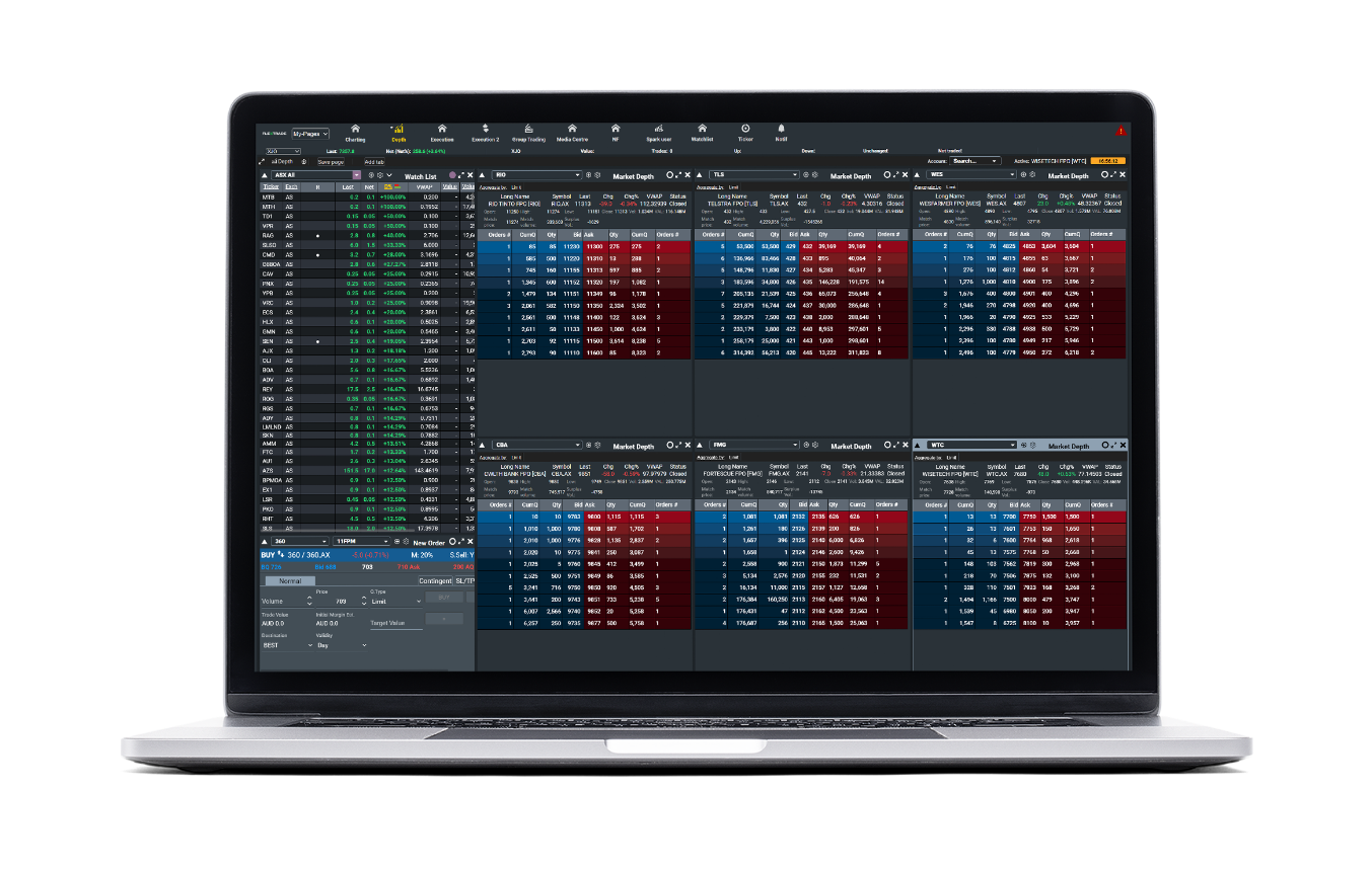 charting package laptop with platform